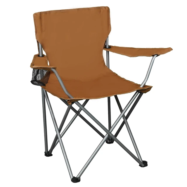 Alt view image 2 of 7 - Ozark Trail Folding Quad Camp Chair with Cup Holder, Brown