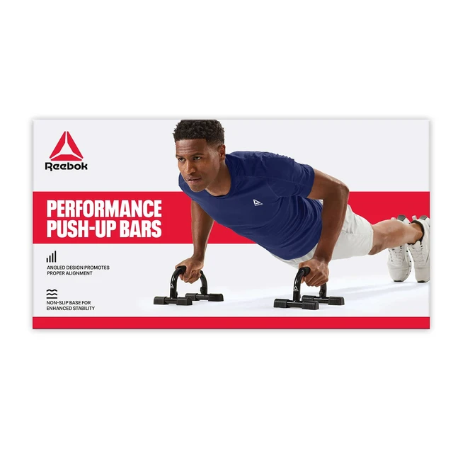 Alt view image 6 of 6 - Reebok Delta Performance Push-Up Bars, 1 Set, Black