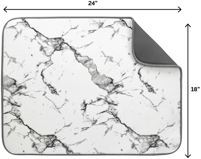 Alt view image 3 of 7 - Mainstays Microfiber Dish Drying Mat, 18in x 24in, Marble