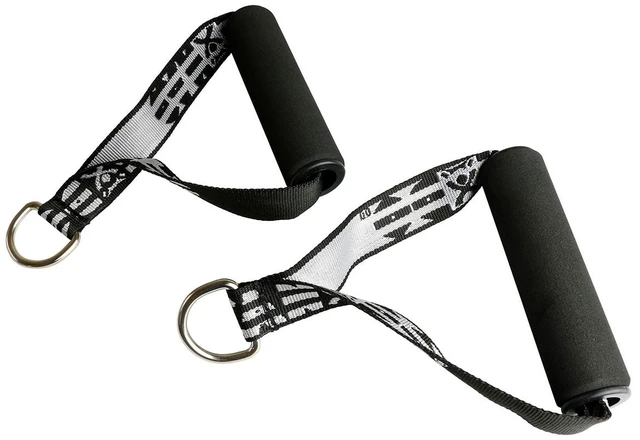 Main image of CanDo Resistance Band Exercise Handle with D-Ring, Pair