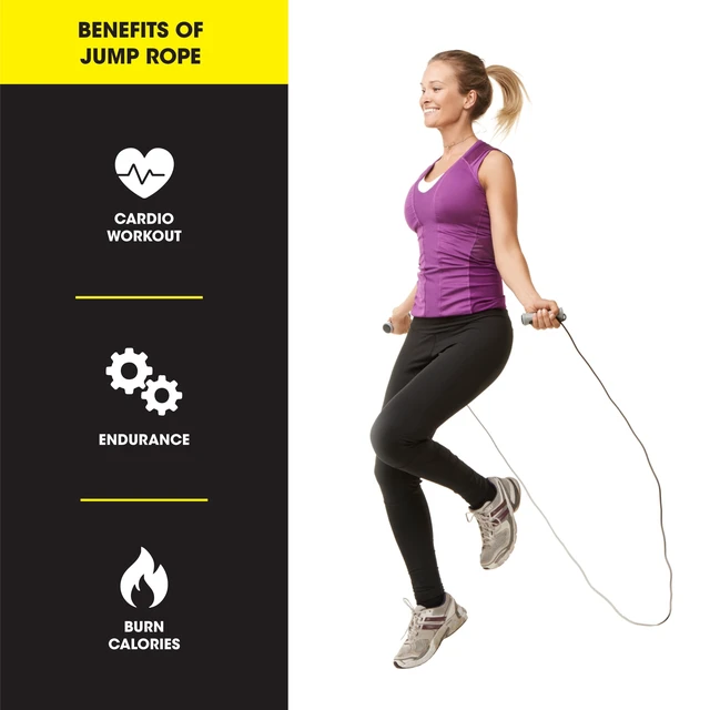 Alt view image 5 of 6 - Beyond Fit 9-Foot Jump Rope with Textured, Non-Slip Handles