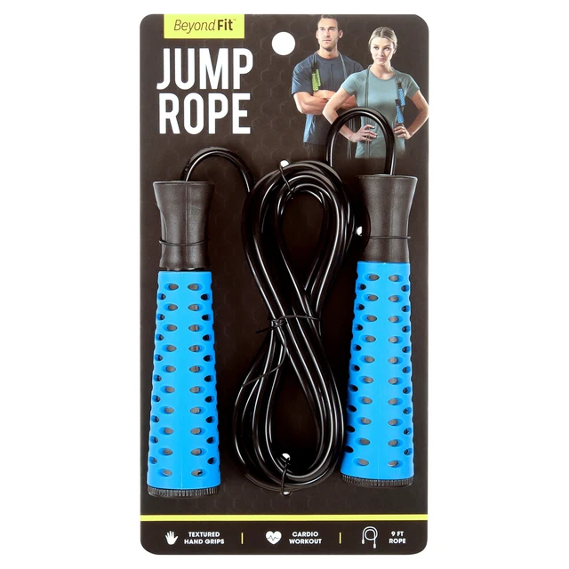 Alt view image 3 of 6 - Beyond Fit 9-Foot Jump Rope with Textured, Non-Slip Handles