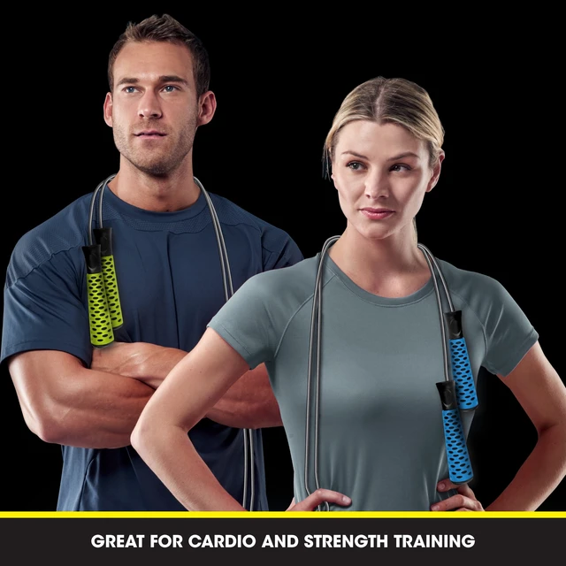 Alt view image 4 of 6 - Beyond Fit 9-Foot Jump Rope with Textured, Non-Slip Handles