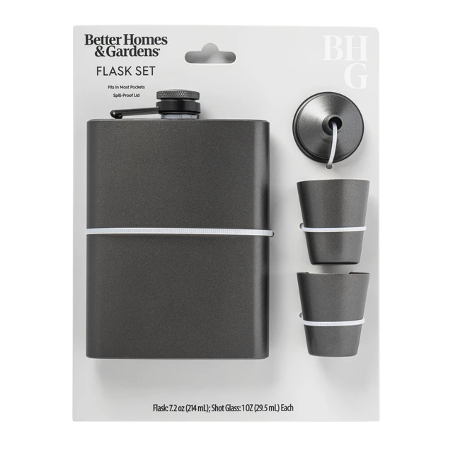Alt view image 5 of 5 - Better Homes & Gardens Flask Set with Shot Glasses and Funnel