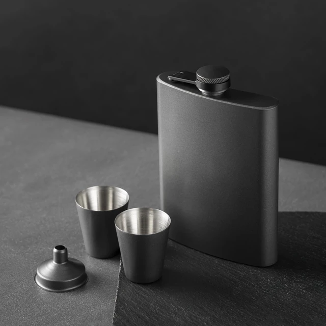 Alt view image 3 of 5 - Better Homes & Gardens Flask Set with Shot Glasses and Funnel