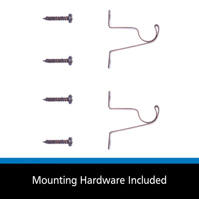 Alt view image 5 of 5 - Mainstays 7/16" Petite Cafe Metal Curtain Mounting Brackets, Set of 2, Bronze