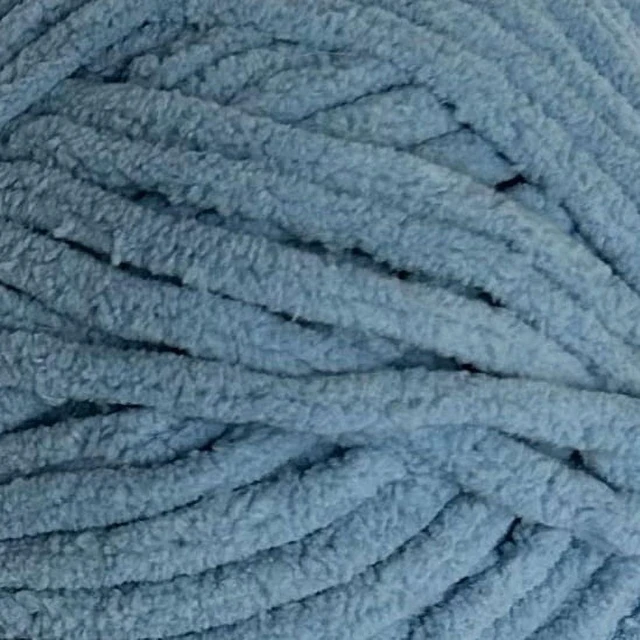 Alt view image 5 of 5 - Mainstays Cozy Chenille Yarn, Super Bulky, 220 yd, 100% Polyester, Faded Denim