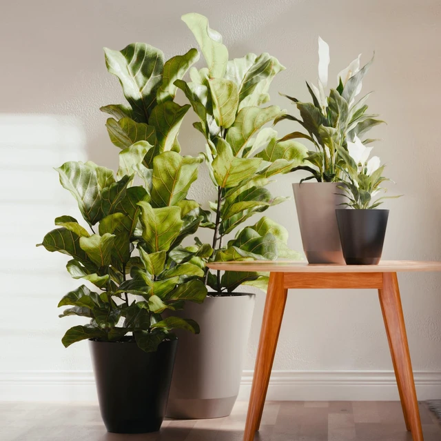 Alt view image 4 of 6 - Mainstays 11in Beige Resin Self-Watering Planter