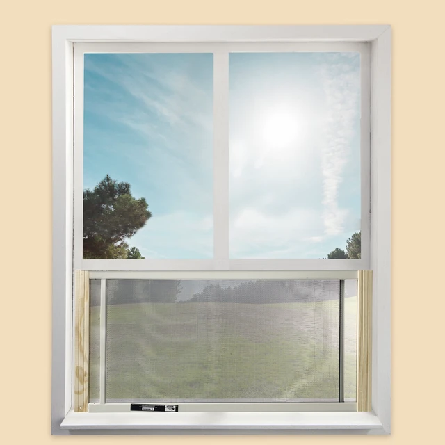 Alt view image 4 of 7 - Frost King 10in H x 21-37in Wood and Steel Adjustable Window Screen, Alternative to Custom Screens