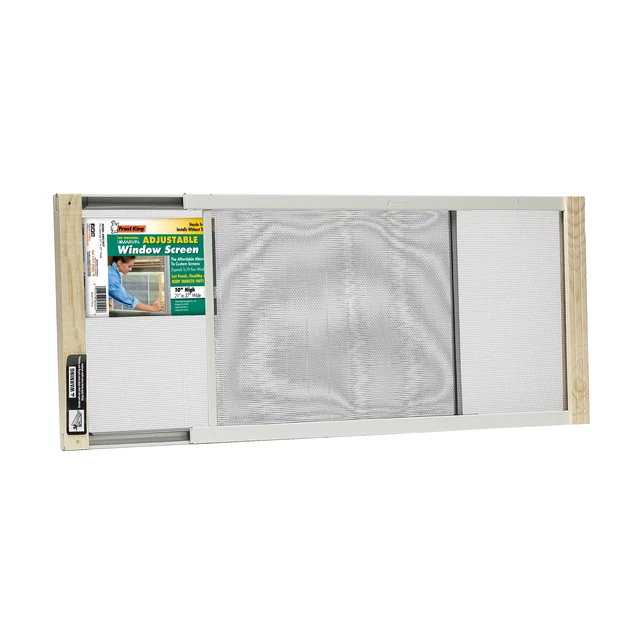 Alt view image 2 of 7 - Frost King 10in H x 21-37in Wood and Steel Adjustable Window Screen, Alternative to Custom Screens
