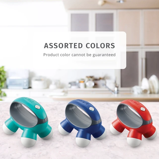 Alt view image 2 of 6 - Homedics Quatro Mini Hand-Held Massager with Vibration Massage, 4 Massage Nodes