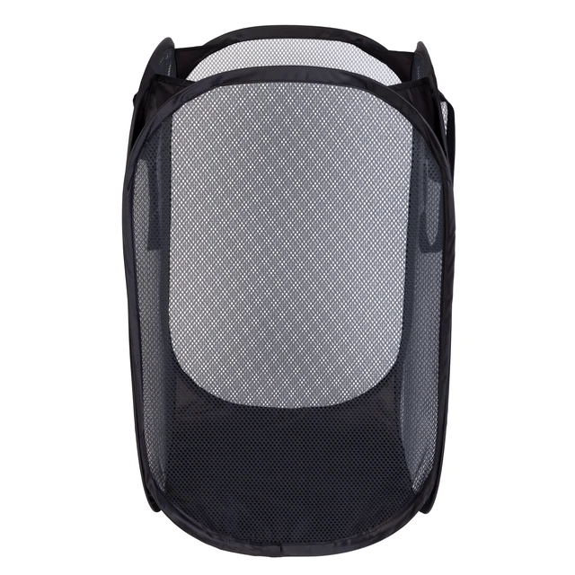 Alt view image 4 of 6 - Mainstays Pop-Up Spiral Polyester Laundry Hamper, Rich Black, Adult