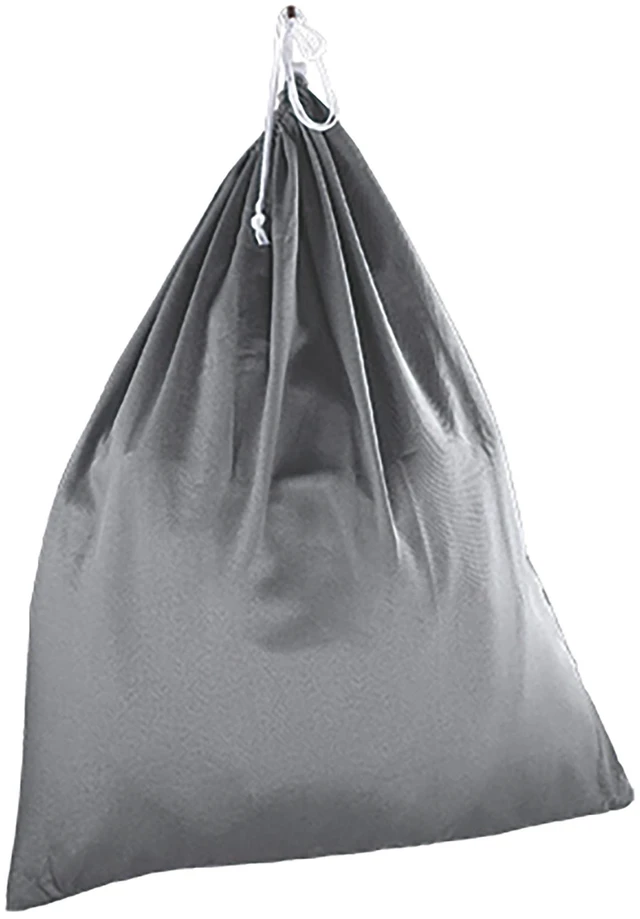 Main image of Mainstays Drawstring Laundry Bag, Polyester Cotton, Gray for Clothing Storage