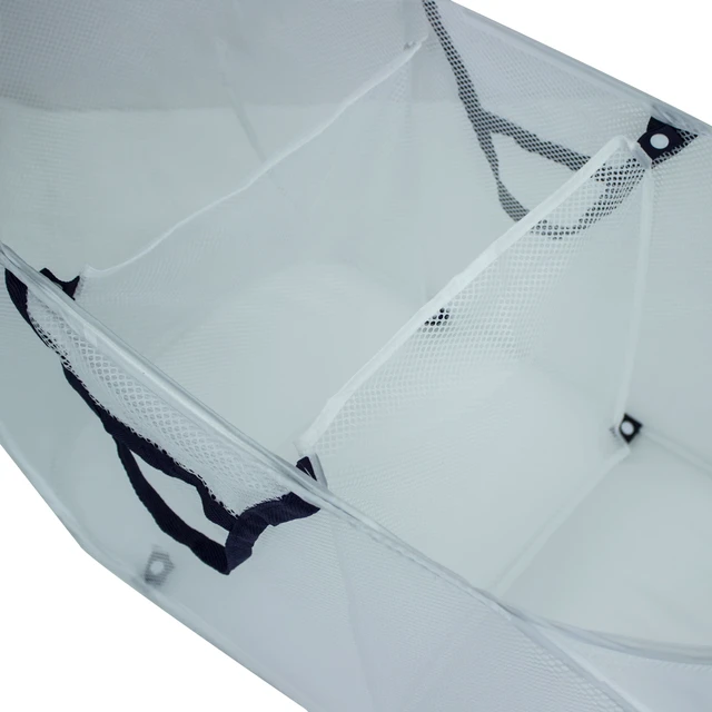 Alt view image 2 of 5 - Mainstays Pop-Up Mesh Triple Sort Laundry Basket, White, 16in x 16in x 28in