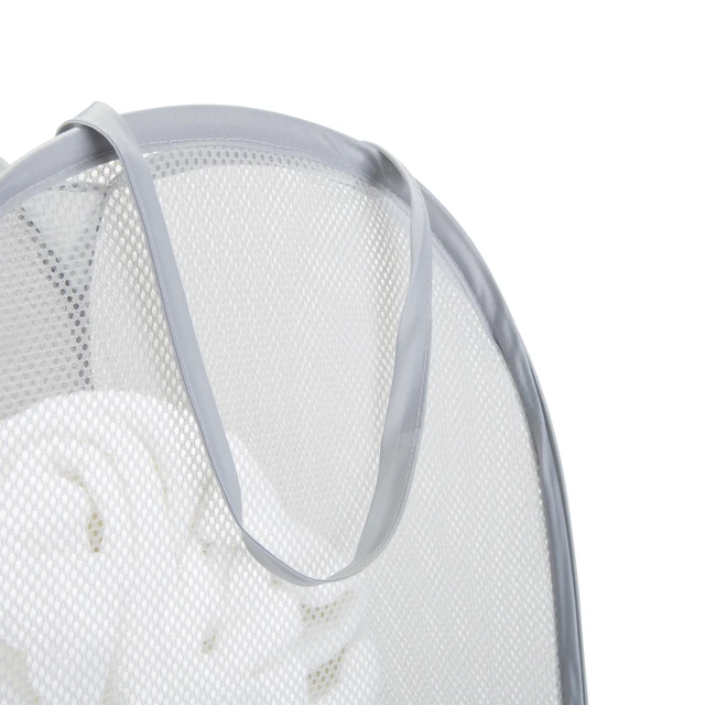 Alt view image 5 of 6 - Mainstays Dual Pop-Up Mesh Laundry Hamper, Gray