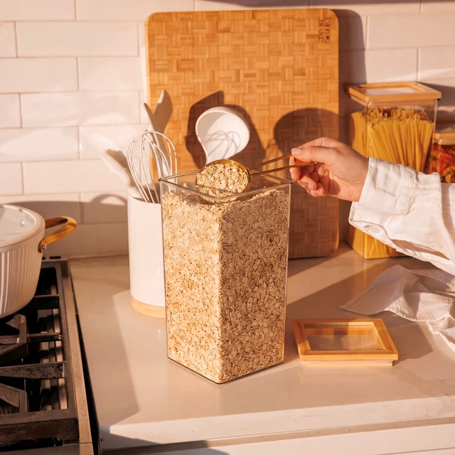Alt view image 5 of 6 - Thyme & Table Extra Large 15 Cup Food Storage Container with Bamboo Lid