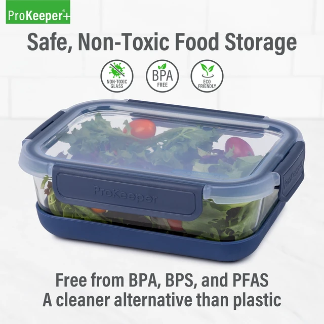 Alt view image 6 of 6 - Prokeeper+ 4.5 Cup Glass Food Storage Container with Silicone Base