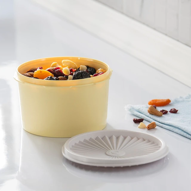 Alt view image 4 of 5 - Tupperware Heritage 3.5-Cup Food Storage Canister with Lid, Yellow