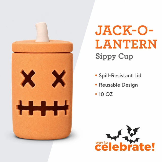 Alt view image 6 of 6 - Way To Celebrate Ceramic Jack-o'-Lantern Jar Orange 6.6in Halloween