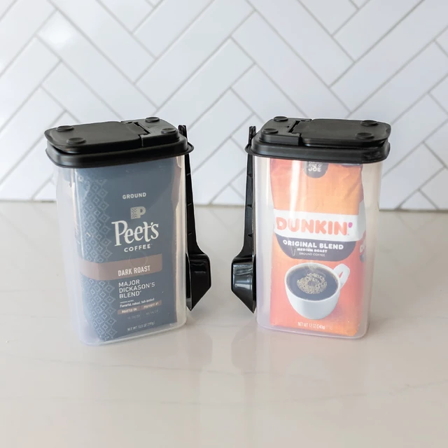 Alt view image 2 of 6 - Buddeez 1.6-Quart Plastic Coffee Containers with Attached Scoops, Set of 2