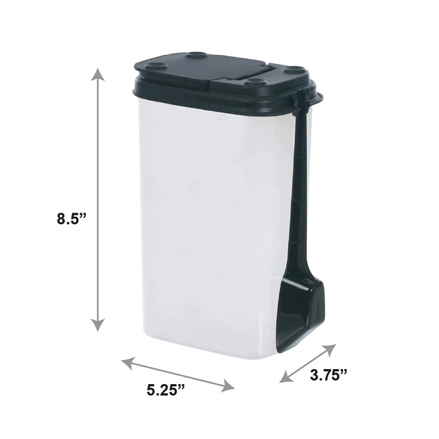 Alt view image 4 of 6 - Buddeez 1.6-Quart Plastic Coffee Containers with Attached Scoops, Set of 2