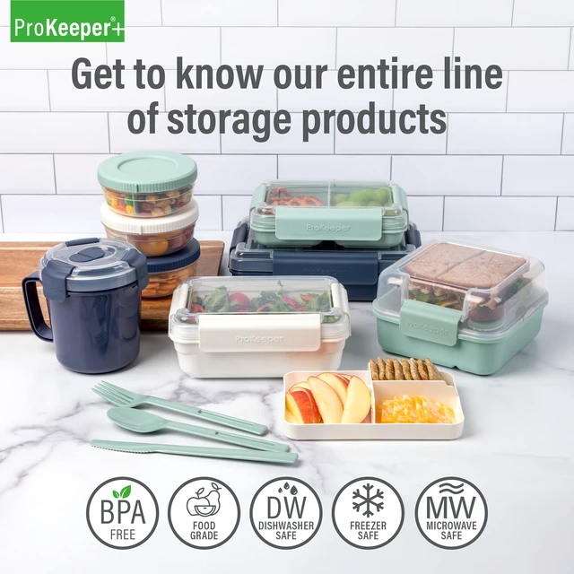 Alt view image 5 of 6 - Prokeeper+ 12 Cup Plastic Food Storage Container for Hot and Cold Meals