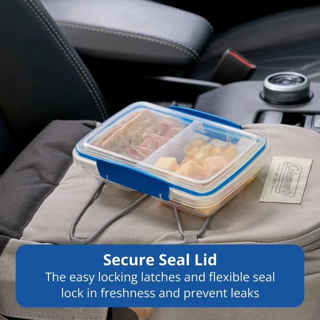 Alt view image 4 of 6 - Rubbermaid Pack & Go 1.46-Cup/0.37-Quart Small Divided Snack Container with Two-Compartment Design