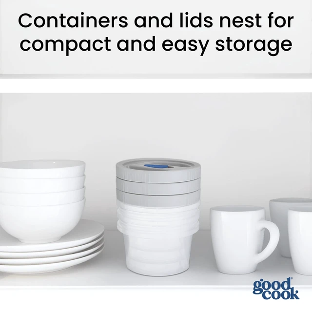 Alt view image 6 of 7 - GoodCook Twister 6-Piece 16oz Food Storage Container Set with BPA-Free Vented Lids