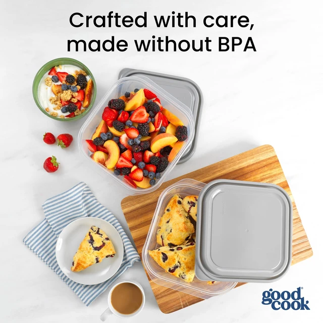 Alt view image 4 of 6 - GoodCook Extra Large Square Food Storage Container, 2 Pack, 11.7 Cup, BPA-Free, Dishwasher Safe