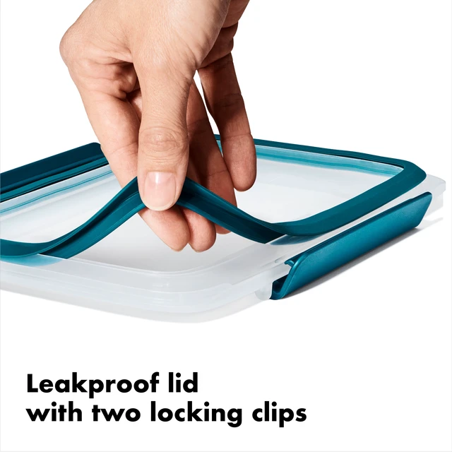 Alt view image 4 of 5 - OXO Prep & Go Leakproof Fruit Storage Container with Colander for Berries, Grapes and Fresh Fruit, Teal