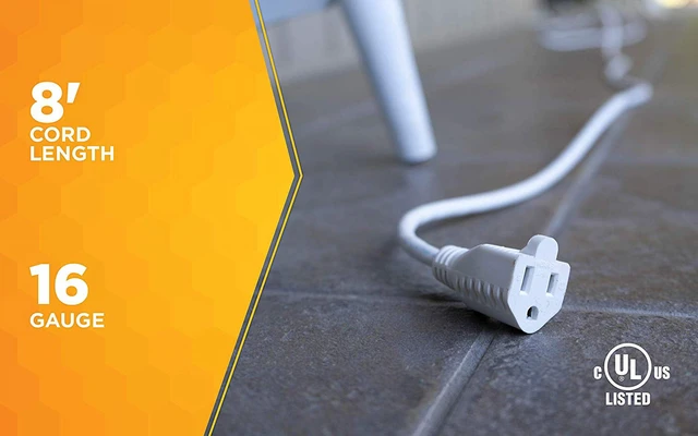 Alt view image 4 of 6 - Woods 277563 Outdoor Extension Cord with Power Block, 8-Foot, White