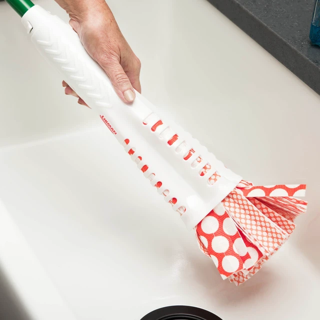 Alt view image 4 of 6 - Libman Wonder Mop with Washable Antibacterial Microfiber and Green Steel Handle