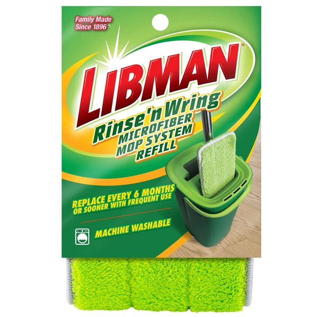 Alt view image 3 of 5 - Libman Rinse 'N Wring Microfiber Mop Refill Pad for Hardwood and Tile Floors