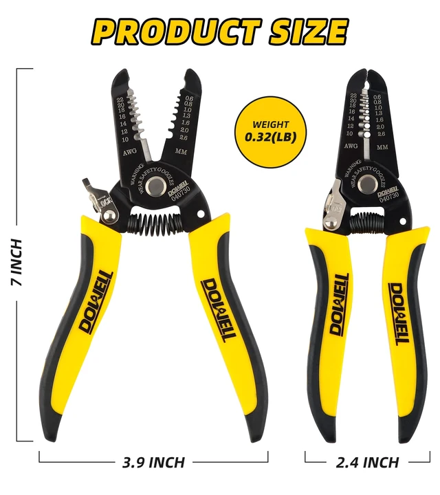 Alt view image 4 of 7 - DOWELL Wire Stripper and Cutter, 10-22 AWG