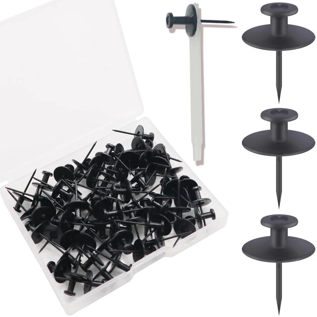 Main image of 60PCS Double Headed Picture Hanging Nails, Nail-Free Wall Hangers, Thumb Tacks, Renter-Friendly Decor Push Pins for Tapestry Frame Art