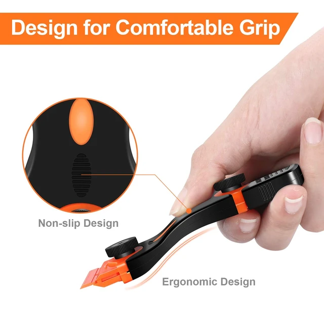Alt view image 6 of 7 - 2-Pack 2-in-1 Razor Blade Scraper with 12 Plastic Blades and 7 Metal Blades for Decals, Stickers, Labels, Caulk, Adhesive, Paint Removal