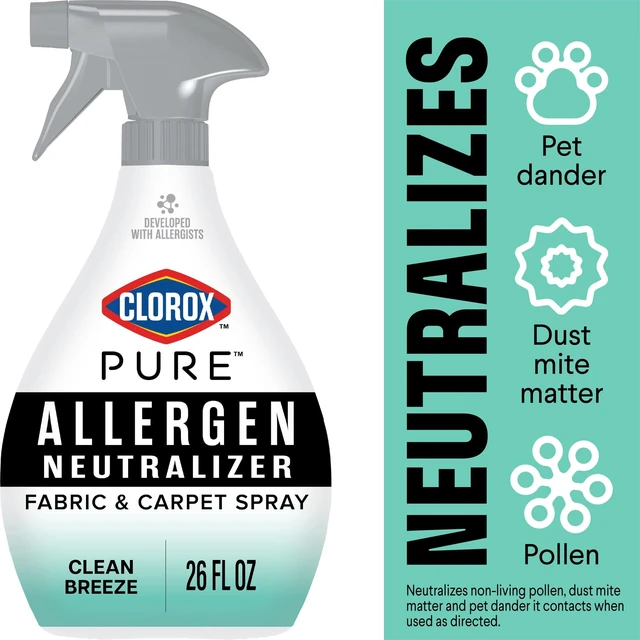 Main image of Clorox PURE Allergen Neutralizer Fabric and Carpet Spray, Clean Breeze, 26 fl oz Spray Bottle