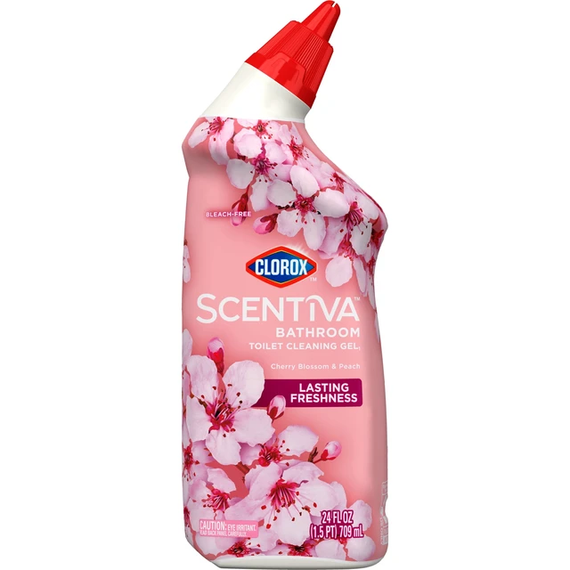 Alt view image 5 of 5 - Clorox Scentiva Bathroom Toilet Cleaning Gel, Cherry Blossom & Peach, 24fl oz