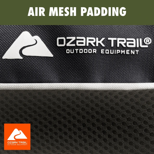 Alt view image 3 of 6 - Ozark Trail Gray and Black Stadium Cushion