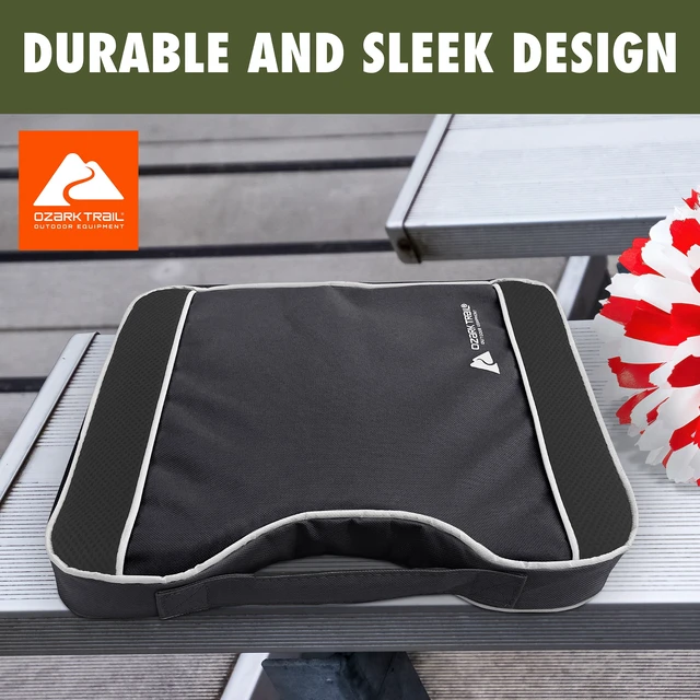 Alt view image 6 of 6 - Ozark Trail Gray and Black Stadium Cushion