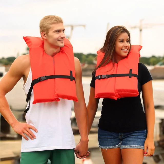 Alt view image 3 of 6 - Ozark Trail Type II PFD Life Jacket With Adjustable Belt, International Orange, Unisex Adult