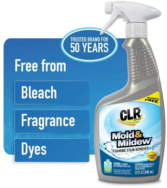 Main image of CLR Mold & Mildew Foaming Stain Remover Spray, Bleach-Free Fragrance Free Cleaner, 32 fl oz