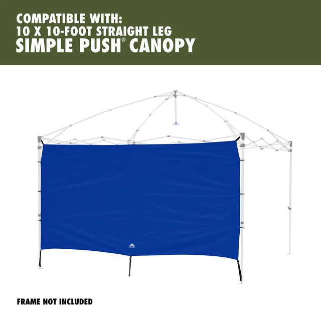 Alt view image 6 of 6 - Ozark Trail 10' x 10' Canopy Sun Wall Accessory, UPF 50+ Sun Protection, Blue
