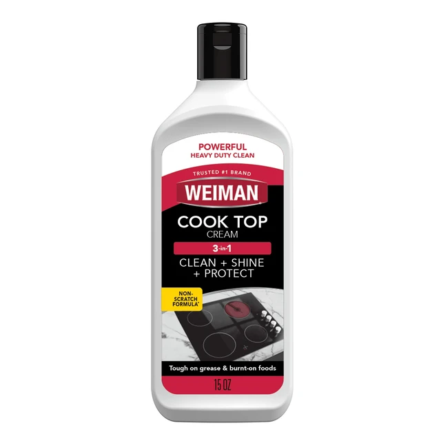 Alt view image 2 of 5 - Weiman Cooktop Cleaner and Polish Cream 15oz Unscented for Glass, Ceramic and Induction Surfaces