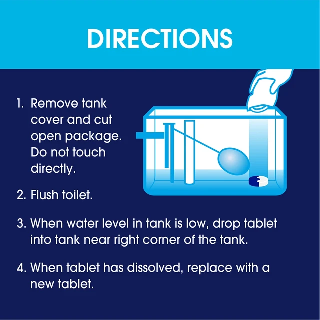 Alt view image 3 of 6 - Great Value Advanced Cleaning Toilet Tablets Blue & Bleach 2 Count