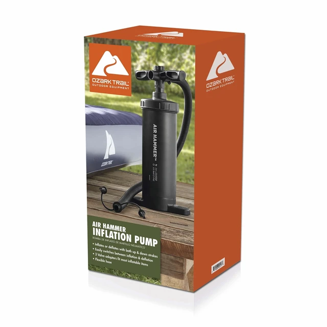 Alt view image 7 of 7 - Ozark Trail Air Hammer Manual Air Pump, Black, 14.5 in
