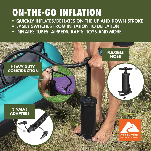 Alt view image 5 of 7 - Ozark Trail Air Hammer Manual Air Pump, Black, 14.5 in