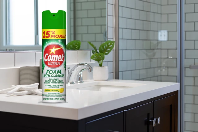 Alt view image 4 of 6 - Comet Foam Bathroom Cleaner, 22oz, Lemon Fresh Scent