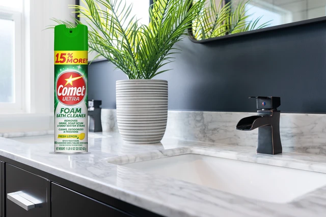 Alt view image 5 of 6 - Comet Foam Bathroom Cleaner, 22oz, Lemon Fresh Scent
