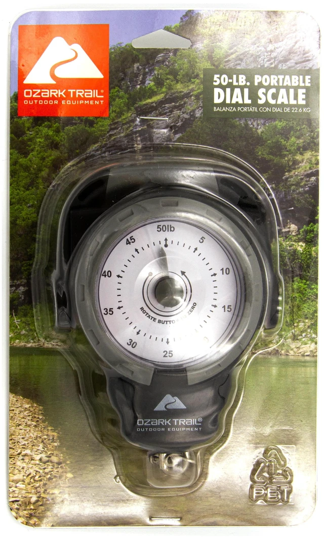 Main image of Ozark Trail 50 lb Portable Analog Dial Fish Scale with Tape Measure